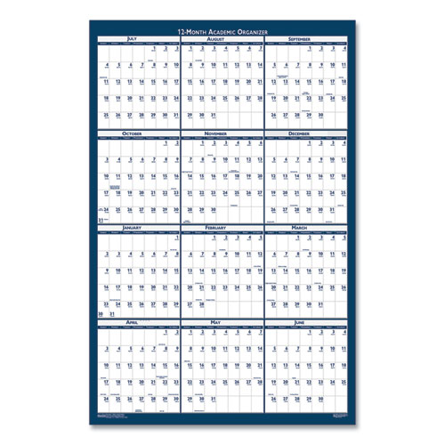 Image of House Of Doolittle™ Academic Year Recycled Poster Style Reversible/Erasable Yearly Wall Calendar, 24 X 37, 12-Month (July To June): 2023 To 2024