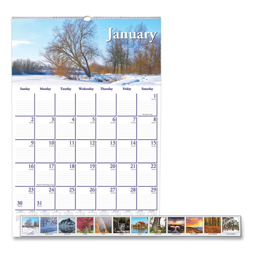 House Of Doolittle Recycled Scenic Beauty Monthly Wall Calendar 12 X 16 5 2022 J P Supply Inc
