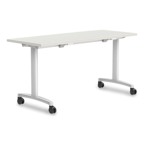 Image of Union & Scale™ Workplace2.0 Nesting Training Table, Rectangular, 60W X 24D X 29.5H, Silver Mesh