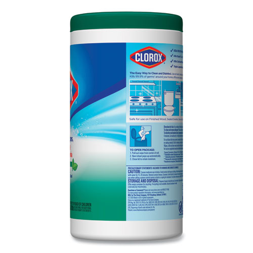 Image of Disinfecting Wipes, Fresh Scent, 7 x 8, White, 75/Canister, 6 Canisters/Carton
