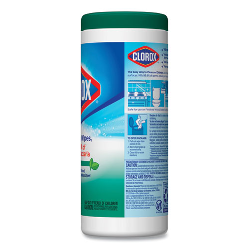 Image of Disinfecting Wipes, 1-Ply, 7 x 8, Fresh Scent, White, 35/Canister, 12 Canisters/Carton