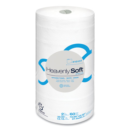 Papernet® Heavenly Soft Kitchen Paper Towel, Special, 2-Ply, 8 x 11, White, 60/Roll, 30 Rolls/Carton