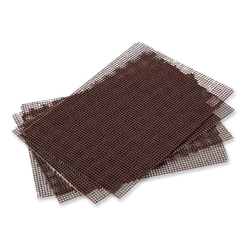 Griddle-Grill Screen, Aluminum Oxide, Brown, 4 x 5.5, 20/Pack, 10 Packs/Carton