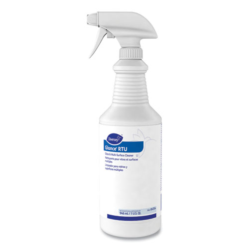 Image of Glance Glass and Multi-Surface Cleaner, Liquid, 32 oz Spray Bottle, 12/Carton