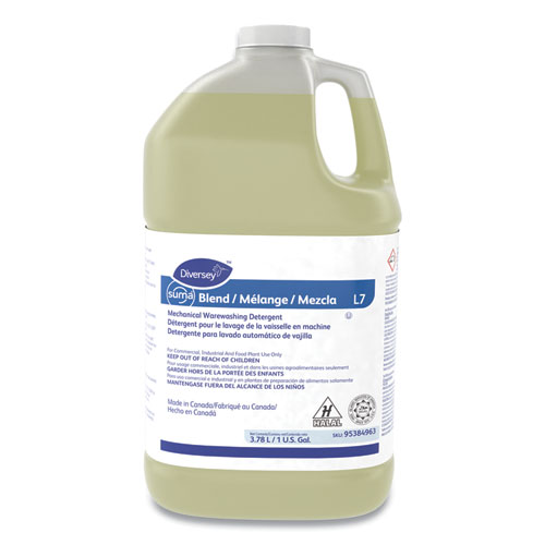 Suma Blend Mechanical Warewashing Detergent, 1 gal Bottle, 4/Carton