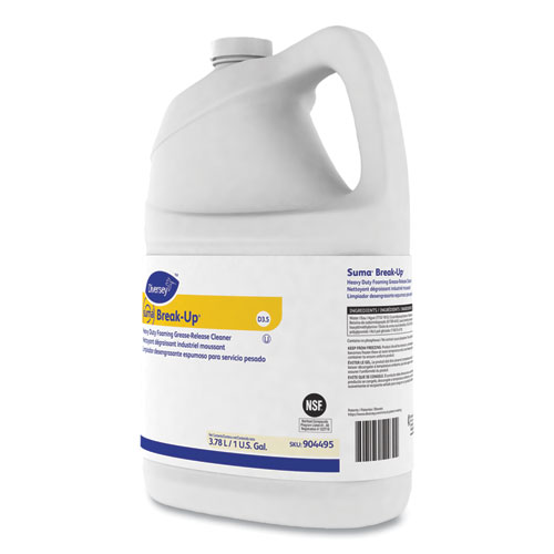 Image of Diversey™ Suma Break-Up Heavy-Duty Foaming Grease-Release Cleaner, 1 Gal Bottle, 4/Carton