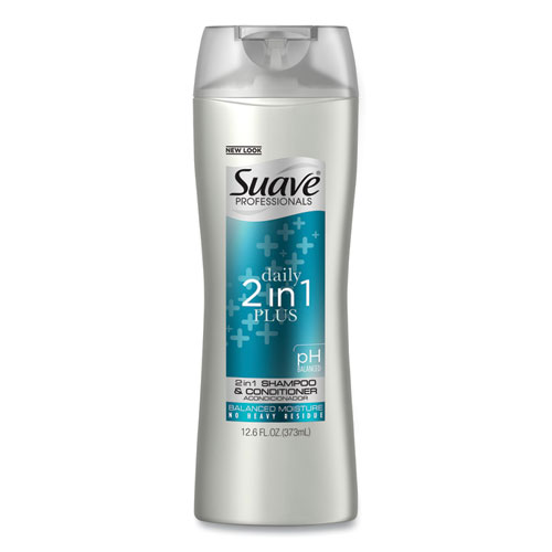 Diversey™ Suave Shampoo Plus Conditioner, 12.6 oz Bottle