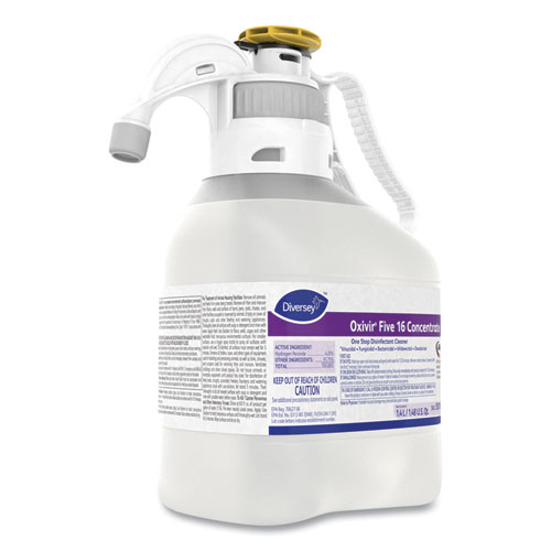Image of Diversey™ Oxivir Five 16 Concentrate One Step Disinfectant Cleaner, Liquid, 1.4 L, 2/Ct