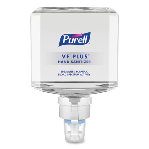 Image of VF PLUS Hand Sanitizer Gel, 1,200 mL Refill Bottle, Fragrance-Free, For ES8 Dispensers, 2/Carton