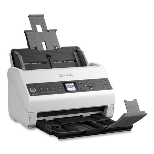 Image of Epson® Ds-730N Network Color Document Scanner, 600 Dpi Optical Resolution, 100-Sheet Duplex Auto Document Feeder