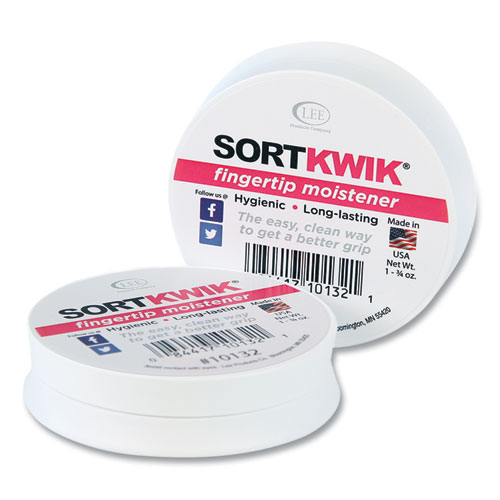 Sortkwik Fingertip Moisteners, 1 3/4 oz, Pink, 2/Pack