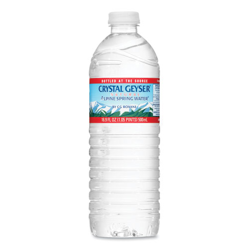 Crystal Geyser® Alpine Spring Water, 16.9 Oz Bottle, 24/Carton