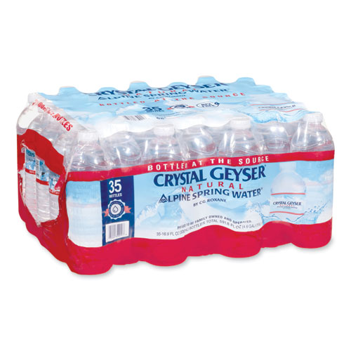Image of Crystal Geyser® Alpine Spring Water, 16.9 Oz Bottle, 35/Carton