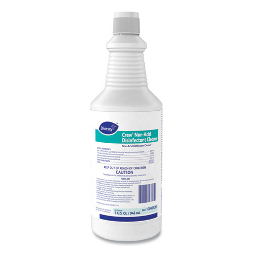 Diversey™ Crew Neutral Non-Acid Bowl and Bathroom Disinfectant, 32 oz Squeeze Bottle, 12/Carton