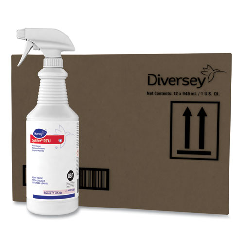 Image of Diversey™ Spitfire Power Cleaner, Liquid, Fresh Pine Scent, 32 Oz Spray Bottle, 12/Carton