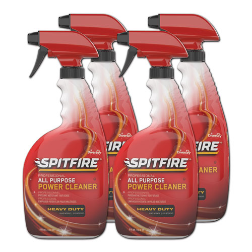 Image of Diversey™ Spitfire All Purpose Power Cleaner, Liquid, 32 Oz Spray Bottle, 4/Carton