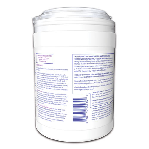 Image of Diversey™ Oxivir Tb Disinfectant Wipes, 7 X 6, White, 160/Canister, 12 Canisters/Carton