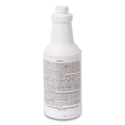 CleanCide RTU Disinfecting Cleaner, Light Citrus Scent, 32 oz Bottle, 12 Bottles and 4 Trigger Sprayers/Carton
