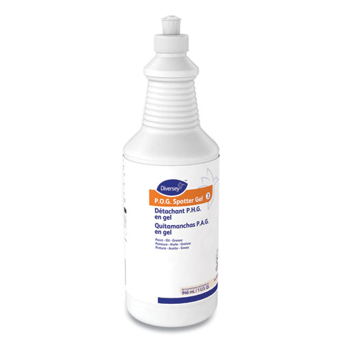 Image of Diversey™ Paint, Oil And Grease Spotter Gel, Fruity Scent, 32 Oz Squeeze Bottle, 6/Carton