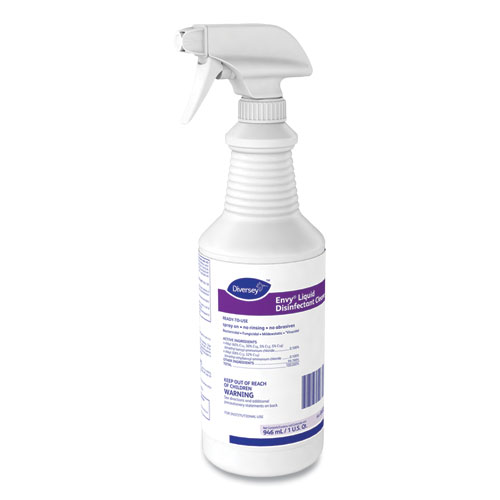 Image of Envy Liquid Disinfectant Cleaner, Lavender, 32 oz Spray Bottle, 12/Carton