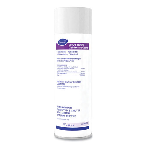 Image of Envy Foaming Disinfectant Cleaner, Lavender Scent, 19 oz Aerosol Spray