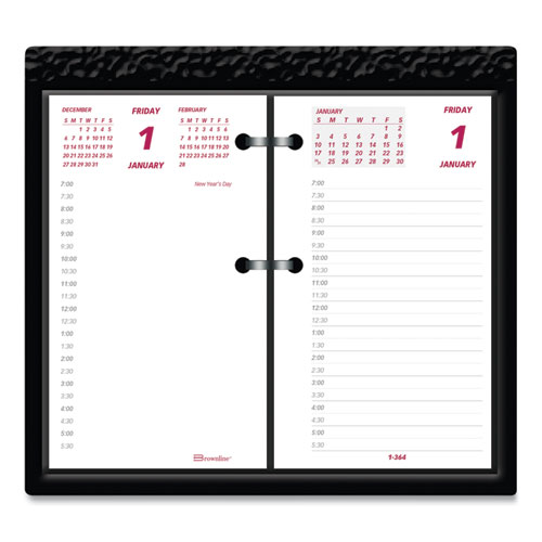 Image of Daily Calendar Pad Refill, 6 x 3.5, White/Burgundy/Gray Sheets, 2023