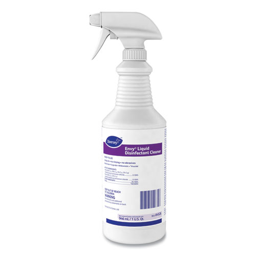 Diversey™ Envy Liquid Disinfectant Cleaner, Lavender, 32 oz Spray Bottle, 12/Carton
