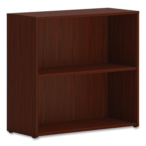 Mod Bookcase, Two-Shelf/1 Adjustable, 30w x 13d x 29h, Traditional Mahogany