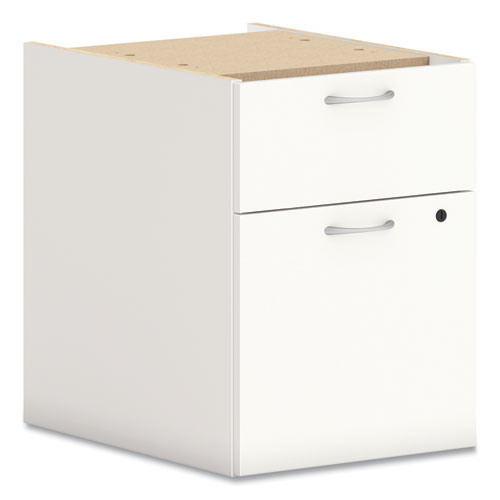 HON® Mod Hanging Pedestal, Left or Right, 2-Drawers: Box/File, Legal/Letter, Traditional Mahogany, 15" x 20" x 20"