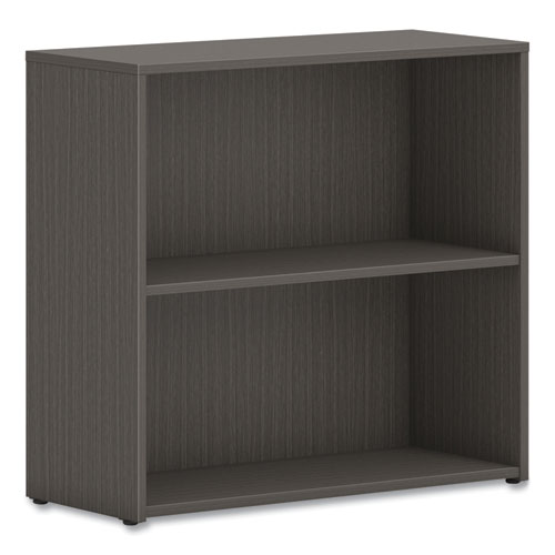 Mod Bookcase, Two-Shelf/1 Adjustable, 30w x 13d x 29h, Slate Teak