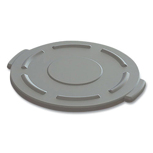 Impact® Value-Plus Gator Container Lids, For 20 Gal, Flat-Top, 20.4" Diameter, Gray