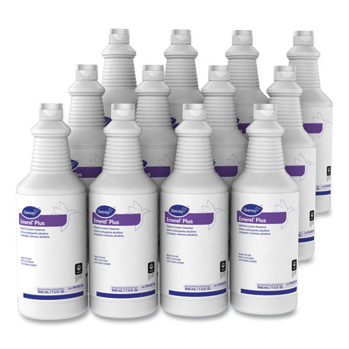 Image of Diversey™ Emerel Plus Cream Cleanser, Odorless, 32 Oz Squeeze Bottle, 12/Carton