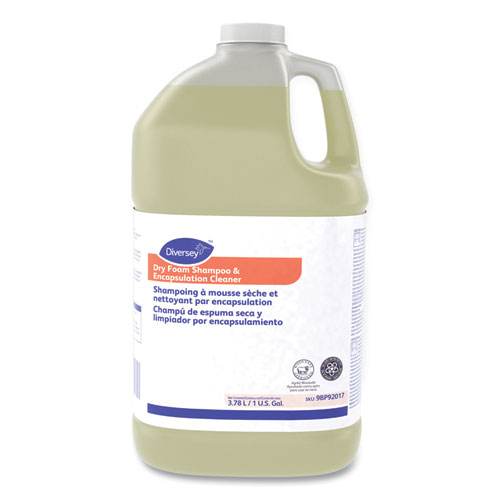 Dry Foam Shampoo and Encapsulation Cleaner, Liquid, 1 gal, 4/Carton