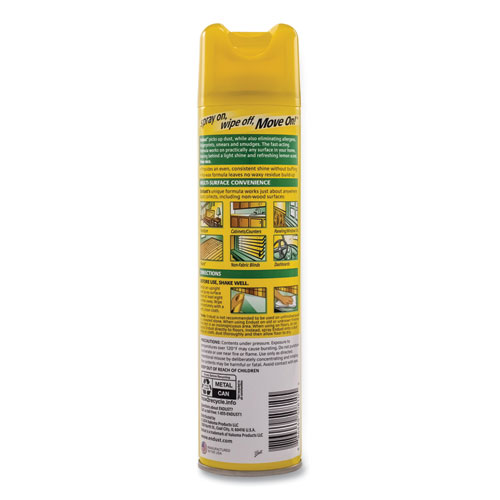 Image of Diversey™ Endust Multi-Surface Dusting And Cleaning Spray, Lemon Zest, 12.5 Oz Aerosol Spray, 6/Carton