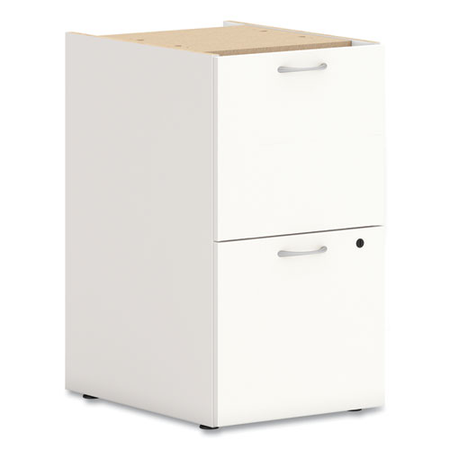Mod Support Pedestal, Left or Right, 2 Legal/Letter-Size File Drawers, Simply White, 15" x 20" x 28"