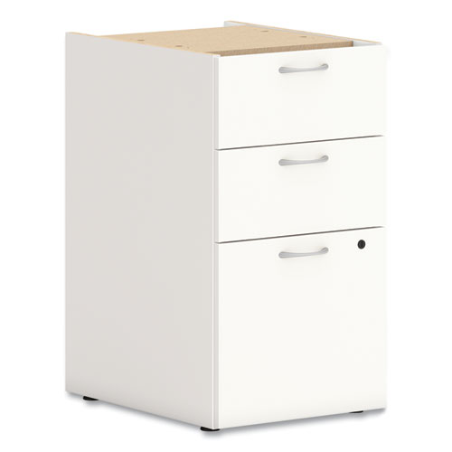 Mod Support Pedestal, Left or Right, 3-Drawers: Box/Box/File, Legal/Letter, Simply White, 15" x 20" x 28"