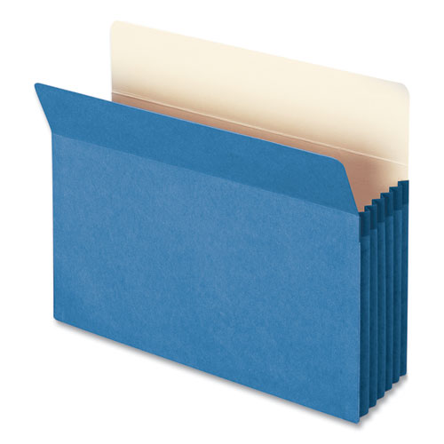 Smead™ Colored File Pockets, 5.25" Expansion, Letter Size, Blue