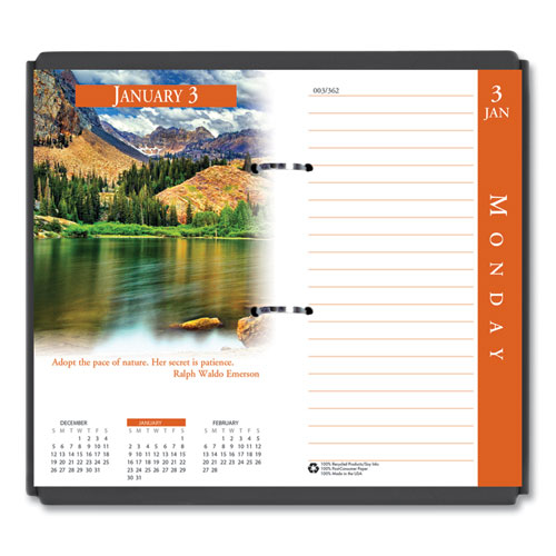 Earthscapes Desk Calendar Refill, Nature Photography, 3.5 X 6, White/Multicolor Sheets, 2022 - Sterile Services Co.