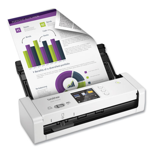 Image of ADS1700W Wireless Compact Color Desktop Scanner with Duplex and Touchscreen