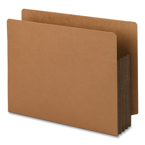 Smead™ Redrope Drop-Front End Tab File Pockets, Fully Lined 6.5" High Gussets, 3.5" Expansion, Letter Size, Redrope/Brown, 10/Box