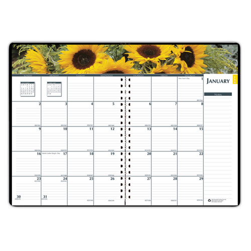 Image of House Of Doolittle™ Express Track Recycled Weekly Appointment Book/Monthly Planner, 8 X 5, Black Cover, 13-Month (Jan To Jan): 2024 To 2025
