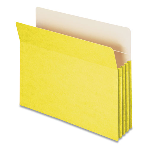 Smead™ Colored File Pockets, 3.5" Expansion, Letter Size, Yellow