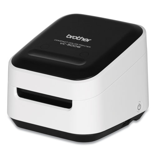 Image of Brother Vc-500W Versatile Compact Color Label And Photo Printer With Wireless Networking, 7.5 Mm/S Print Speed, 4.4 X 4.6 X 3.8