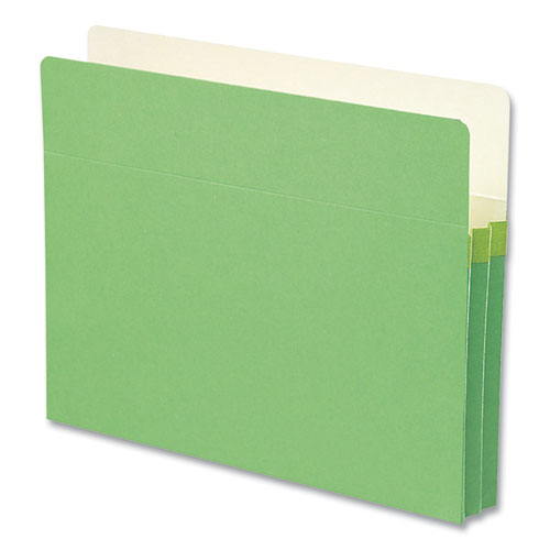 Smead™ Colored File Pockets, 1.75" Expansion, Letter Size, Green