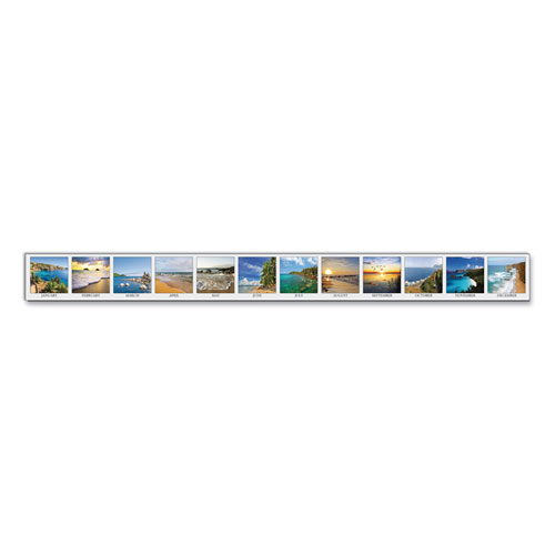Image of Recycled Earthscapes Desk Pad Calendar, Seascapes Photography, 18.5 x 13, Black Binding/Corners,12-Month (Jan to Dec): 2023