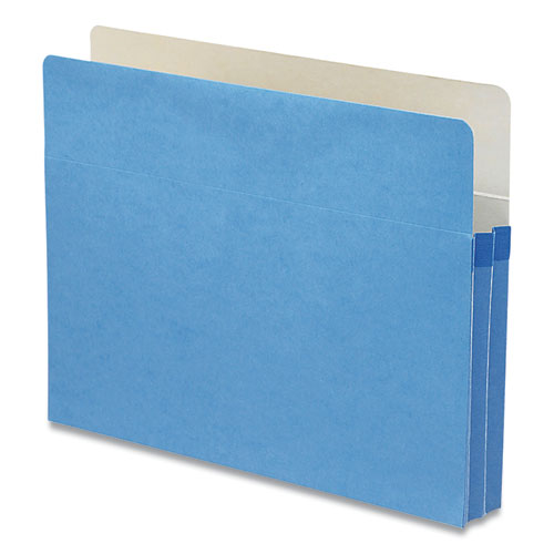 Smead™ Colored File Pockets, 1.75" Expansion, Letter Size, Blue