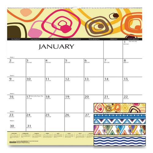 House Of Doolittle™ 100% Recycled Geometric Wall Calendar, 12 X 12, 2022 | Kamo Manufacturing Co. Inc