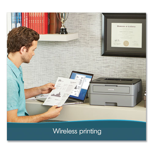 Image of HLL2350DW Monochrome Compact Laser Printer with Wireless and Duplex Printing