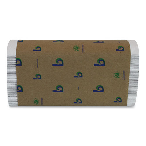 Image of Boardwalk® Boardwalk Green C-Fold Towels, 1-Ply, 10.13 X 12.75, Natural White, 150/Pack, 16 Packs/Carton