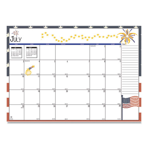 Image of House Of Doolittle™ Seasonal Monthly Planner, Illustrated Seasons Artwork, 10 X 7, Light Blue Cover, 12-Month (Jan To Dec): 2024